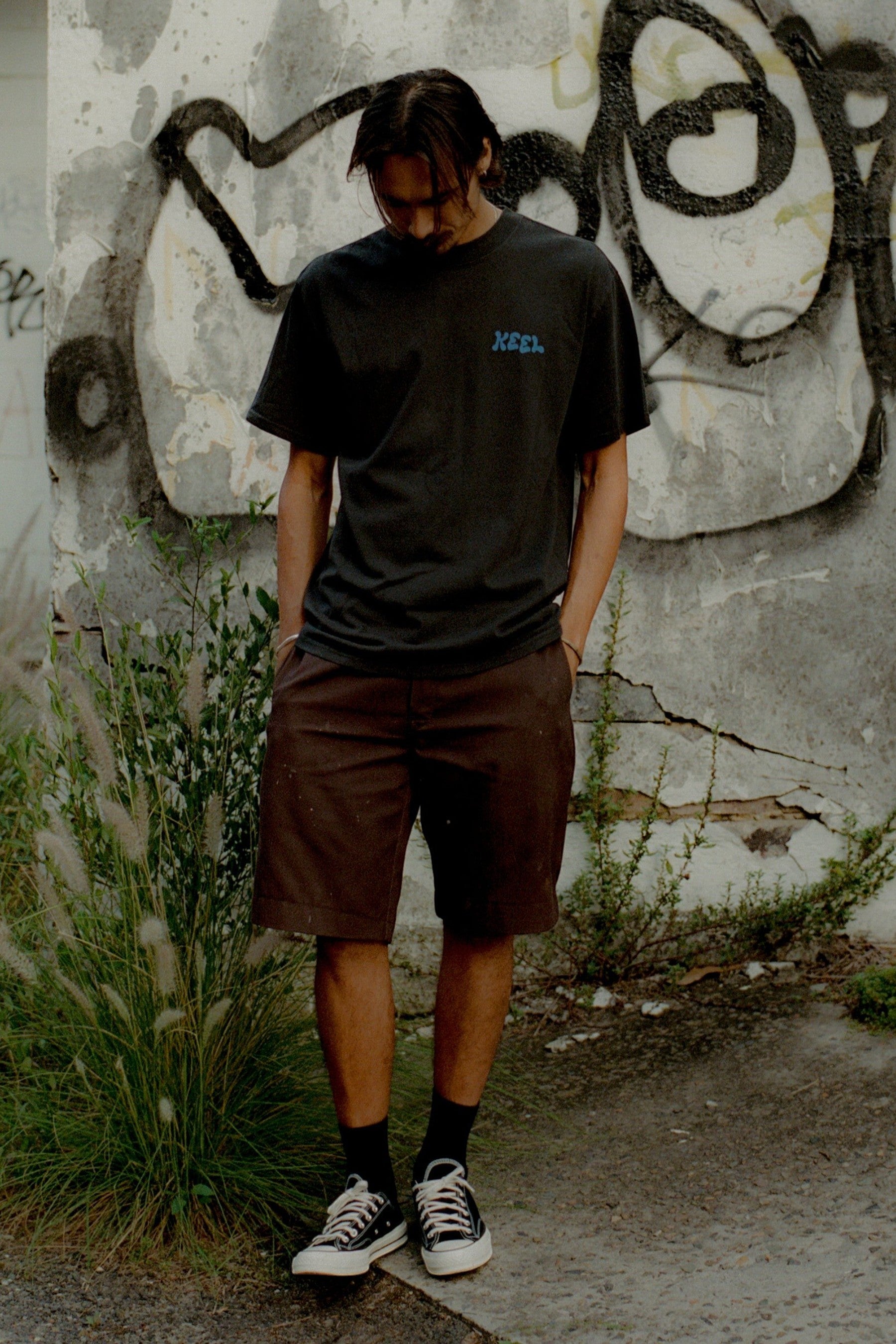 Cut Out Tee - Faded Black - Keel Surf & Supply