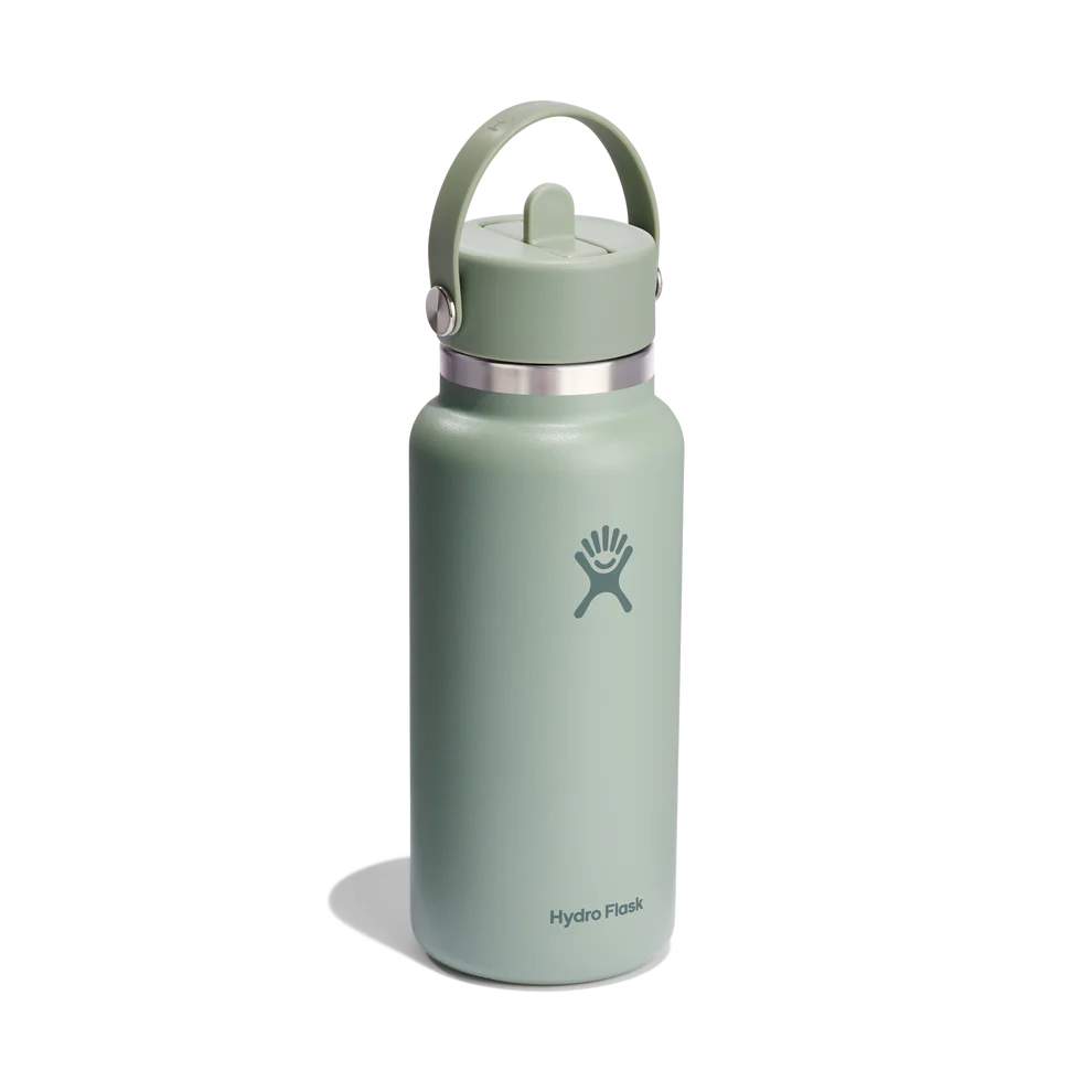 32oz Wide Mouth with Flex Straw Cap - Agave