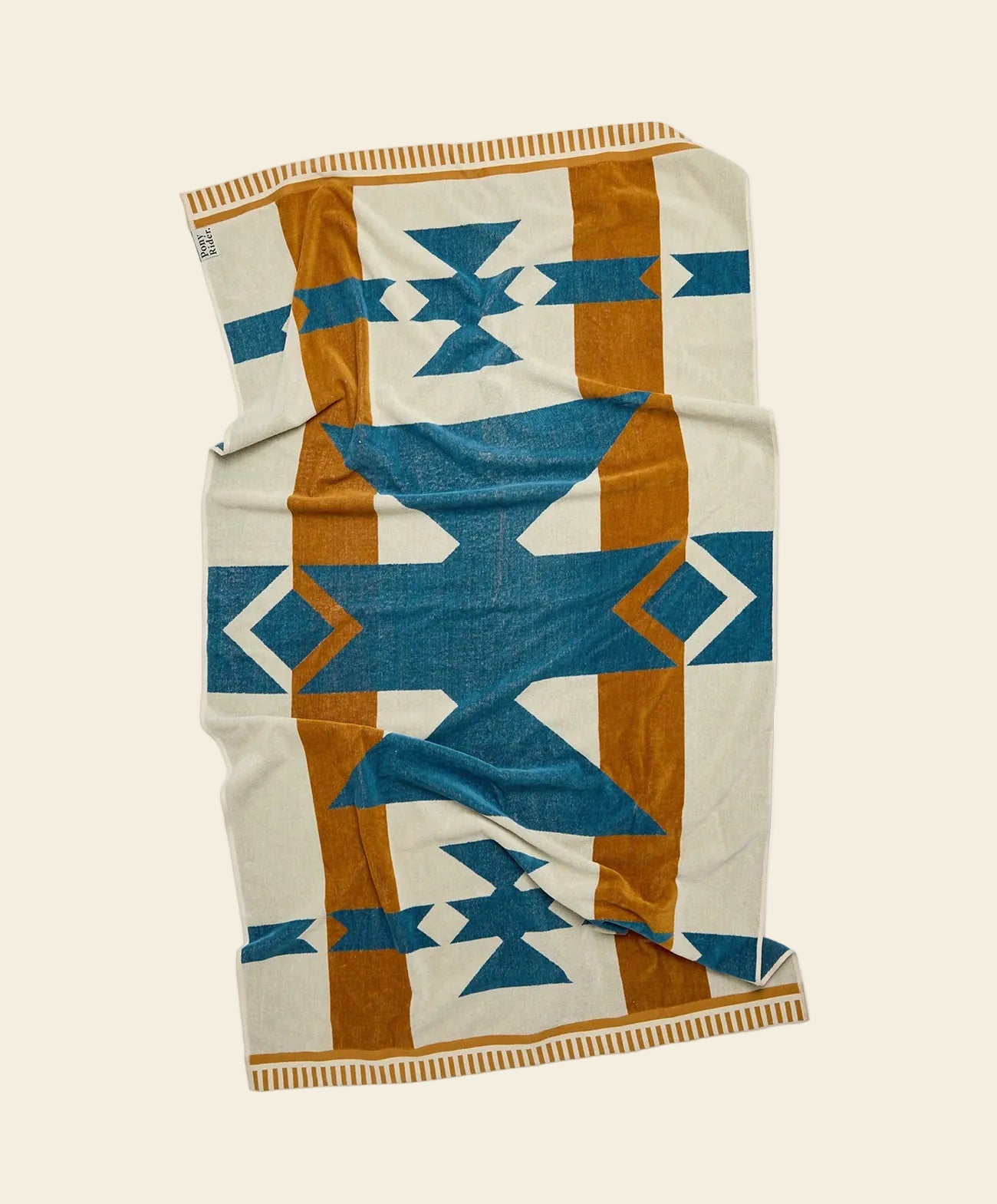 Canyon River Large Towel | Natural / Blue