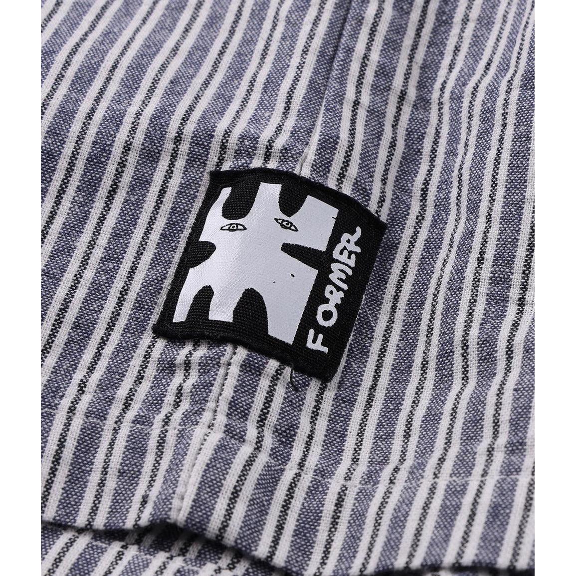 Reynolds Stripe SS Shirt - Bone/Navy