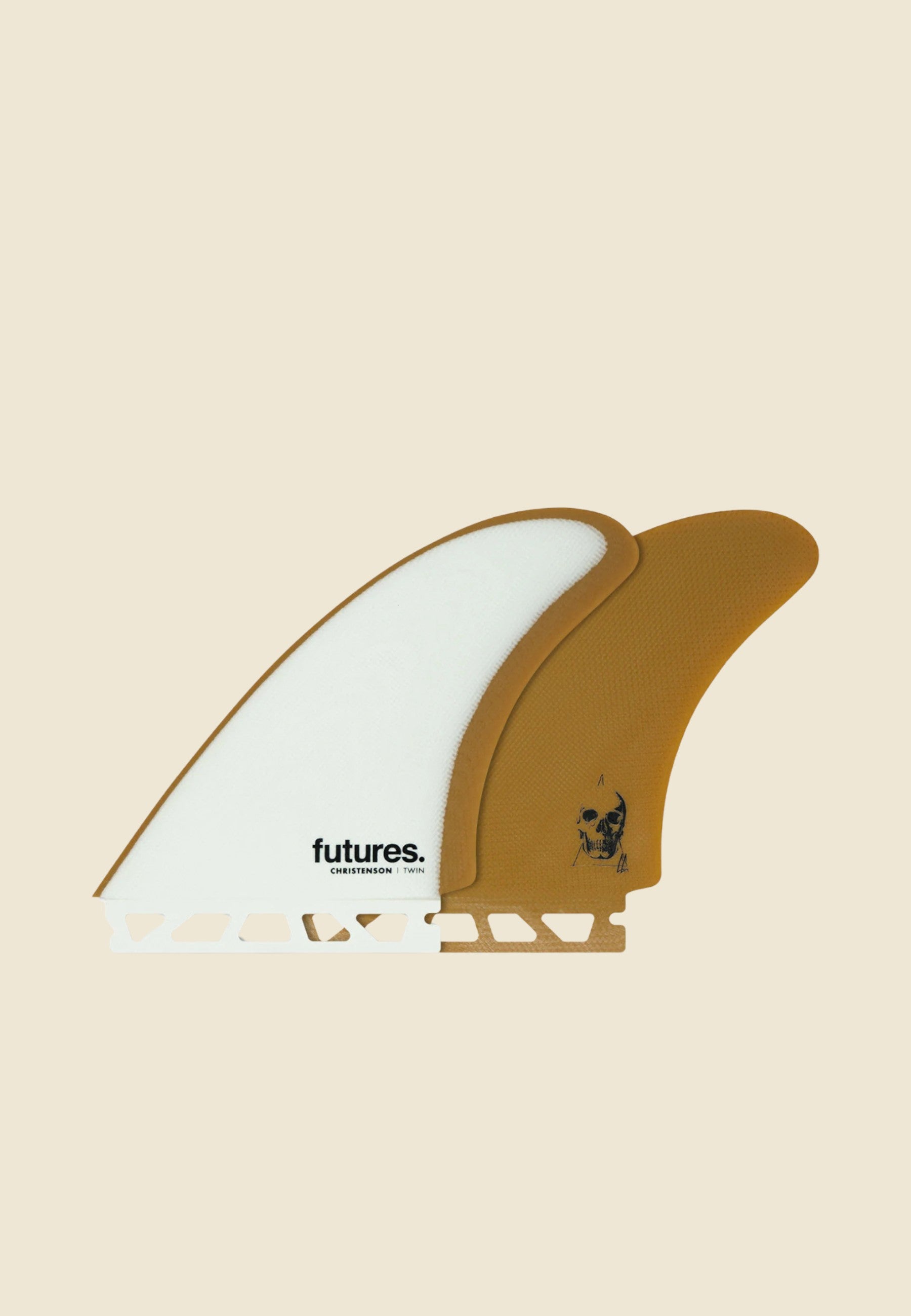 Futures Christenson Fibreglass Twin - White/Brown | Keel Surf & Supply