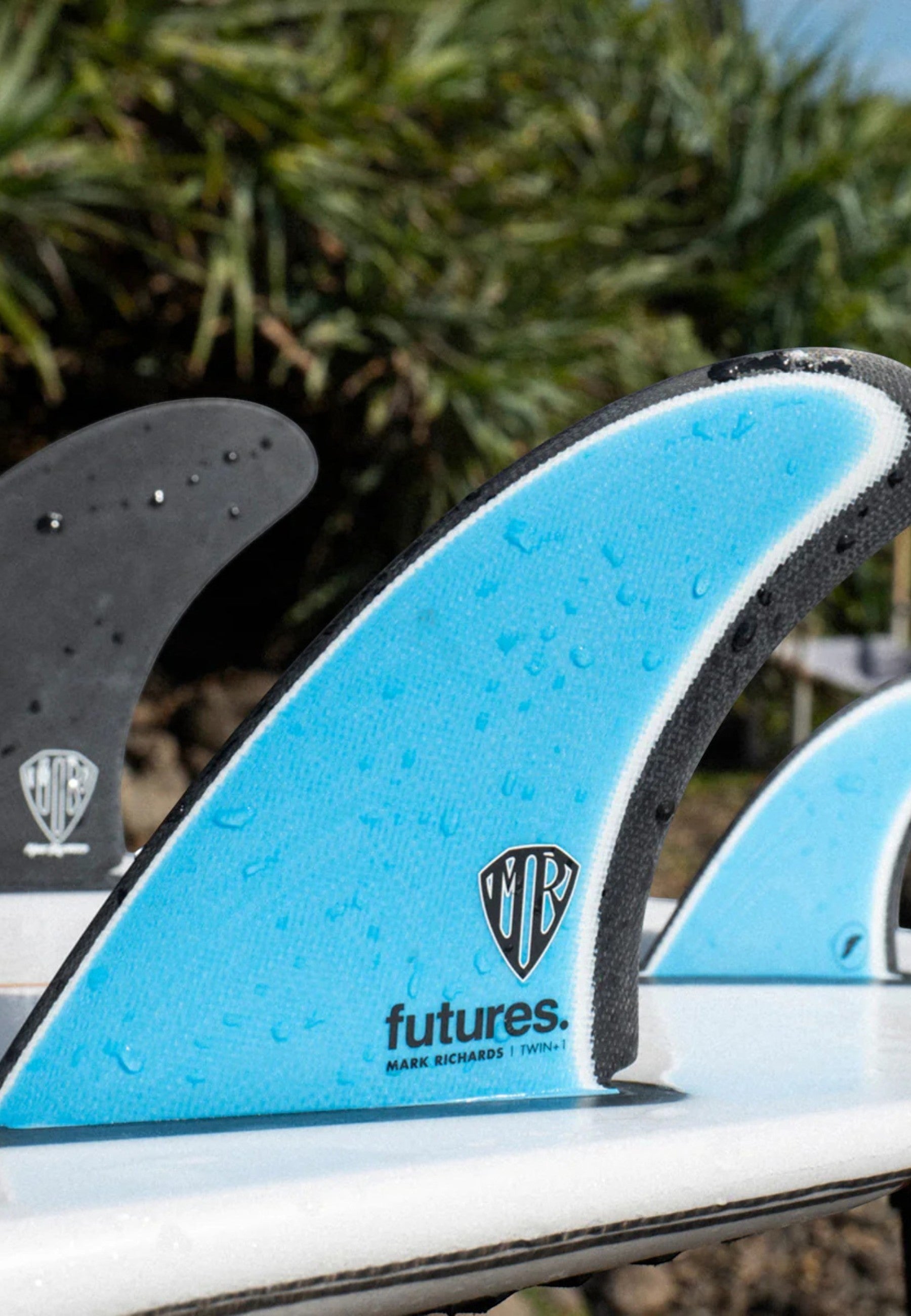 Futures Mark Richards Fiberglass Twin + 1 - Blue/White/Black | Keel Surf & Supply