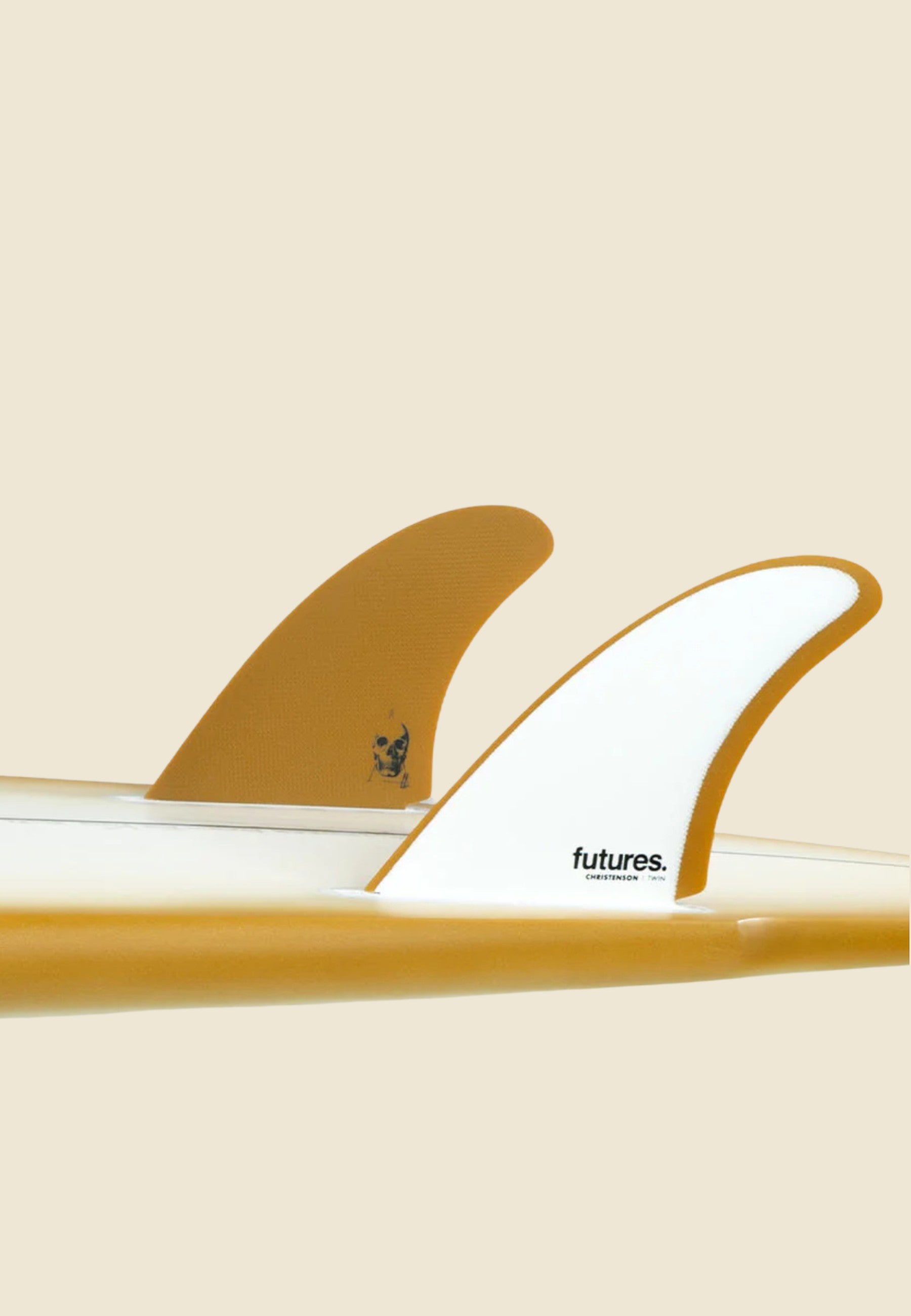 Futures Christenson Fibreglass Twin - White/Brown | Keel Surf & Supply