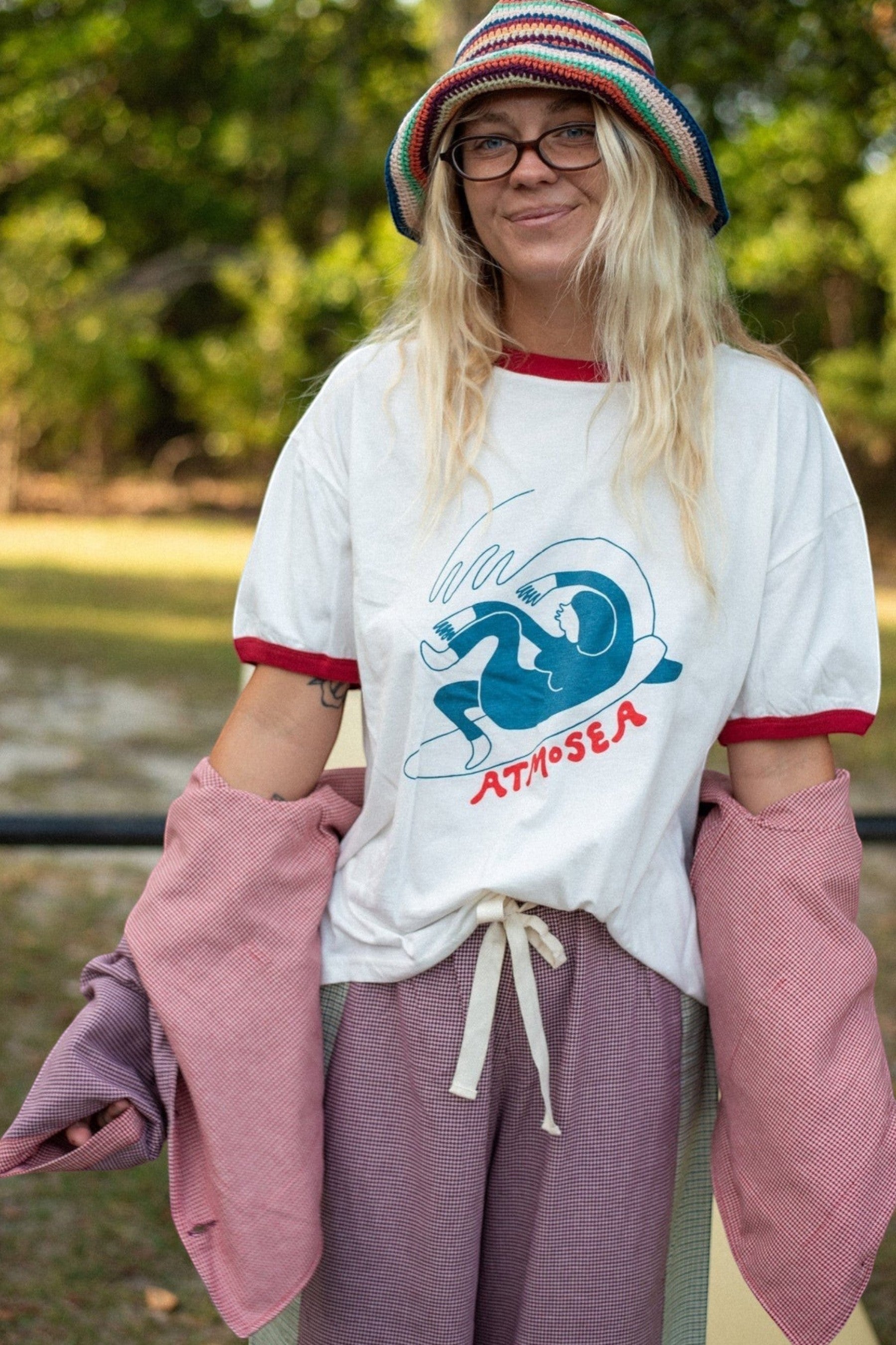 Artist Ringer Tee 'Get Barrelled' by Ty Williams