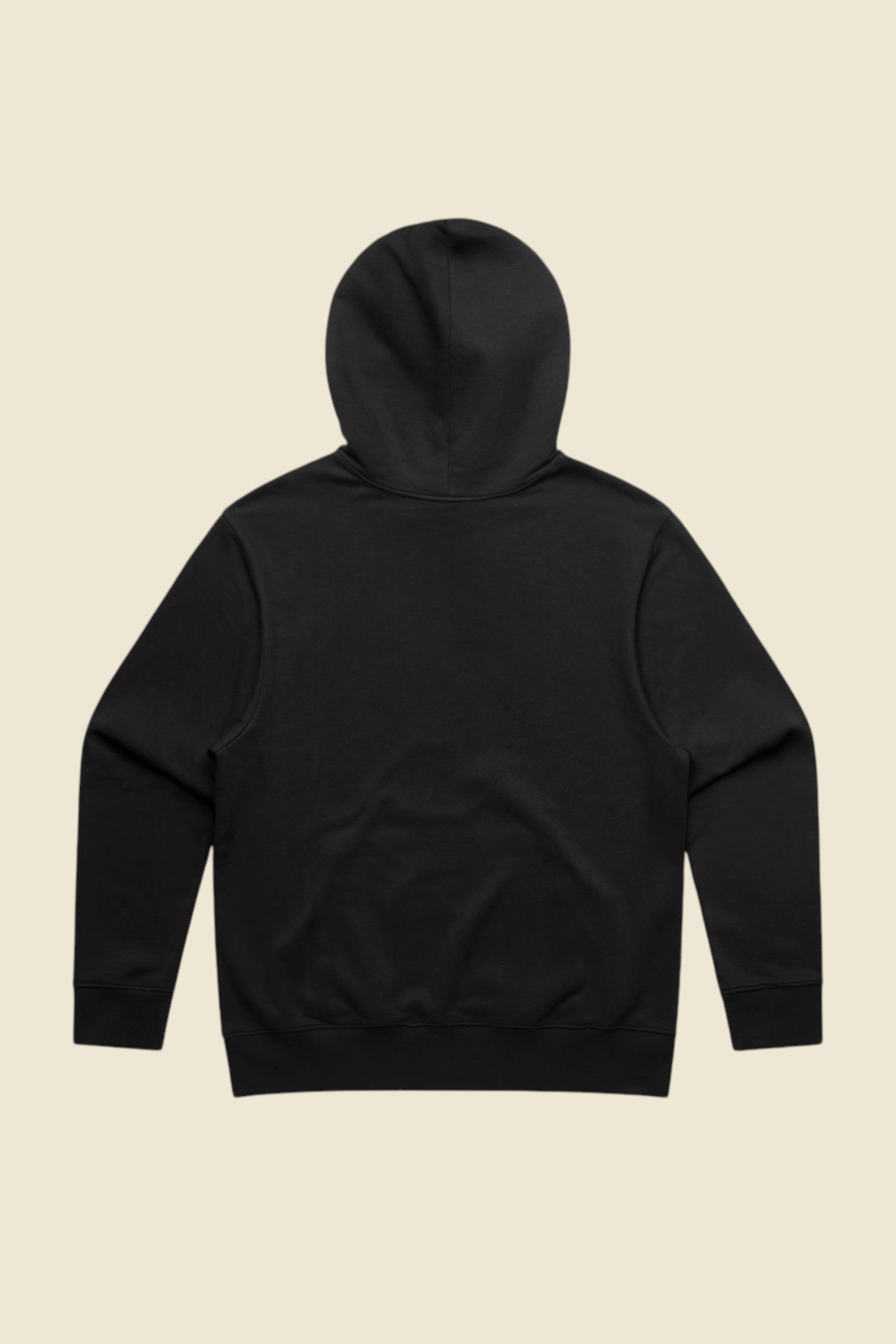 Keel Surf & Supply black cotton blend relaxed fit hoodie with dropped shoulders and artwork design.