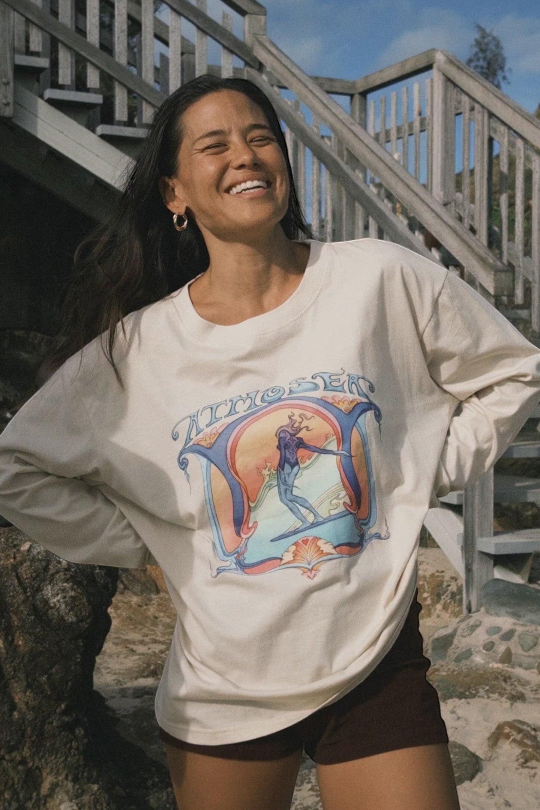 Artist Oversize Longsleeve Tee 'Saline Shrine' By Angie Samblotte