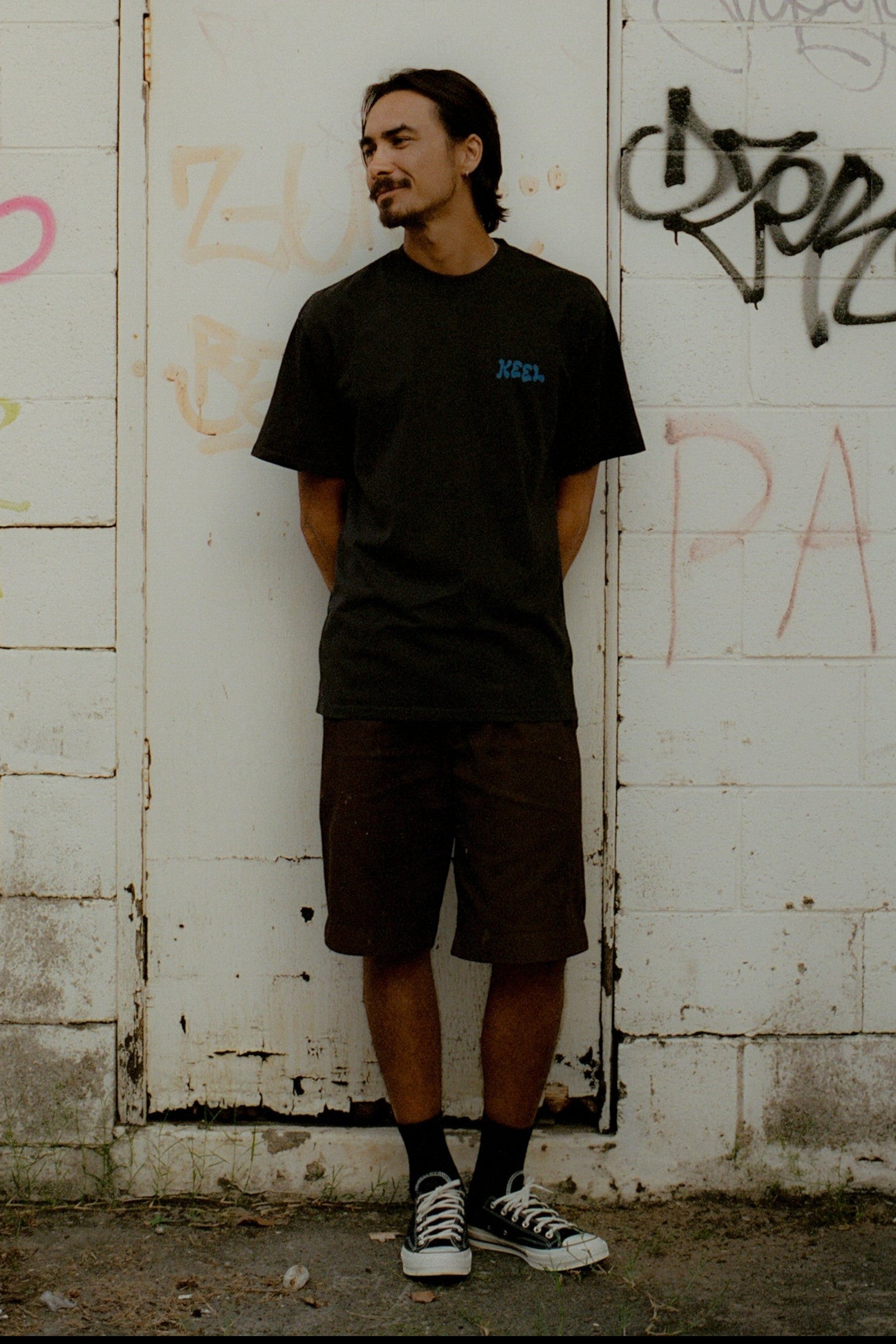 Cut Out Tee - Faded Black - Keel Surf & Supply