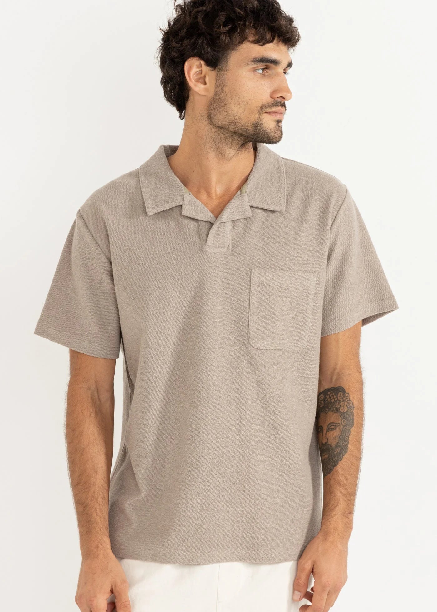 Rhythm vintage Terry polo Stone