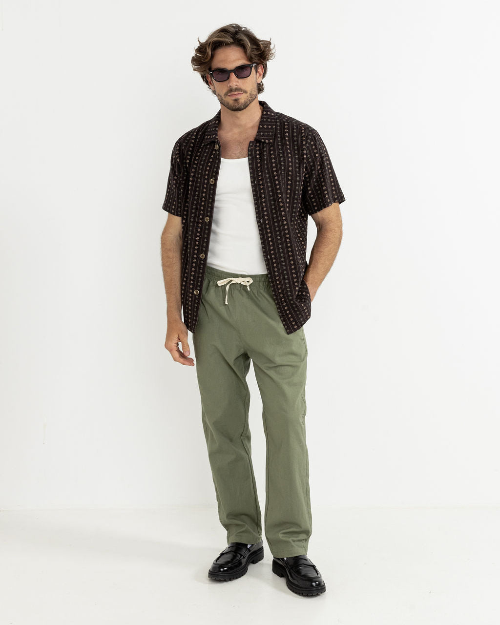 Dakota Stripe Shirt - Chocolate