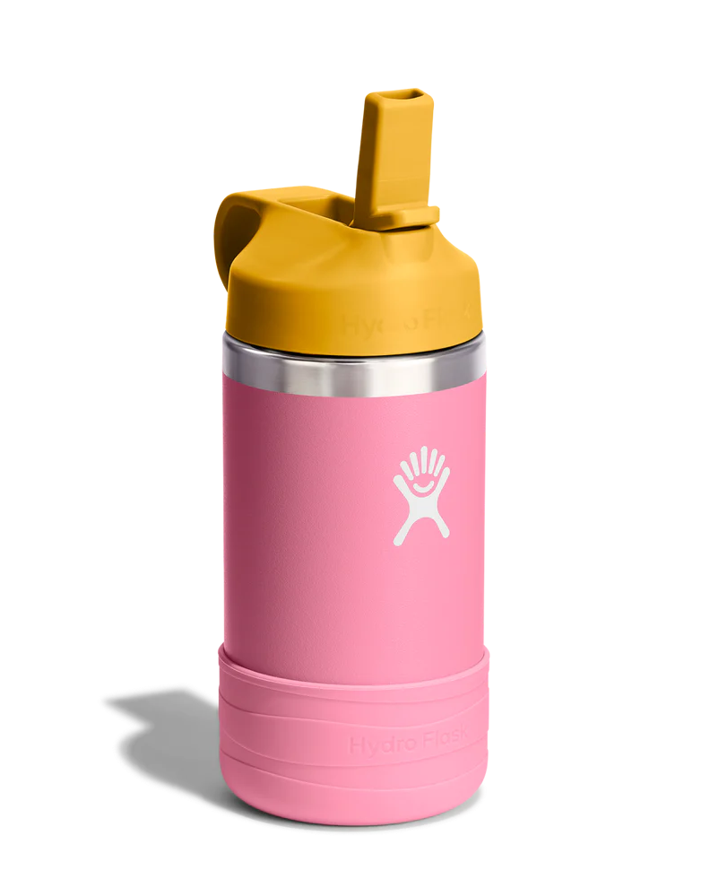12 Oz Kids Wide Mouth Straw Cap - Dahlia Pink
