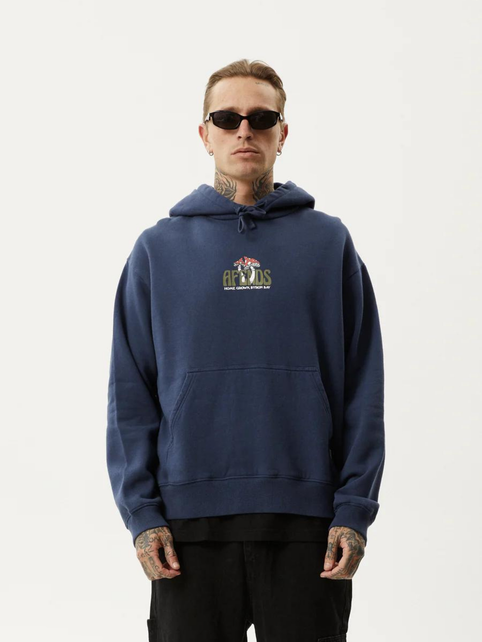 Afends Let It Grow - Recycled Pull On Hood - Navy