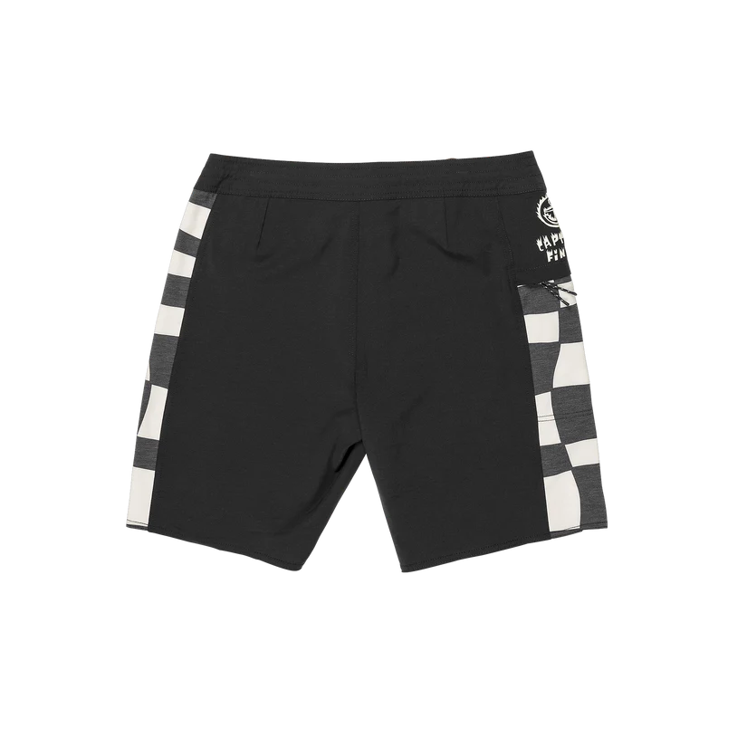 Captain Fin Co. Keyhole Fire Check Boardshort - Black | Keel Surf & Supply