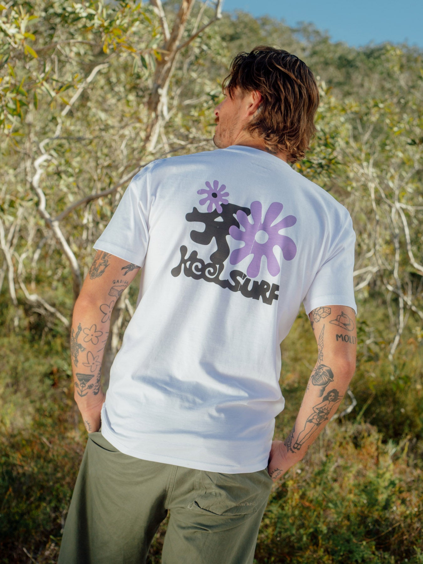 Surf n Splash Tee - White