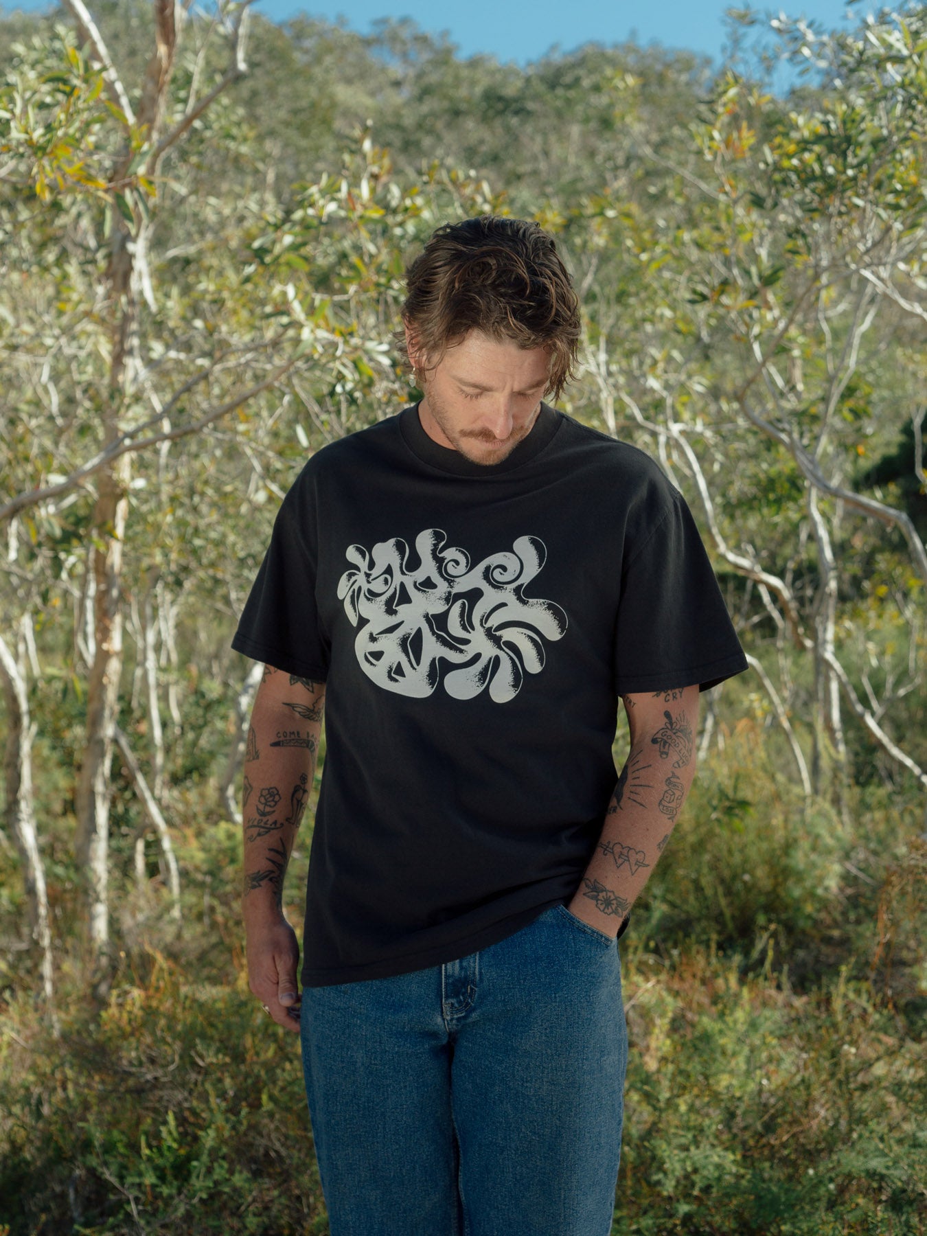 Rock Tee - Faded Black