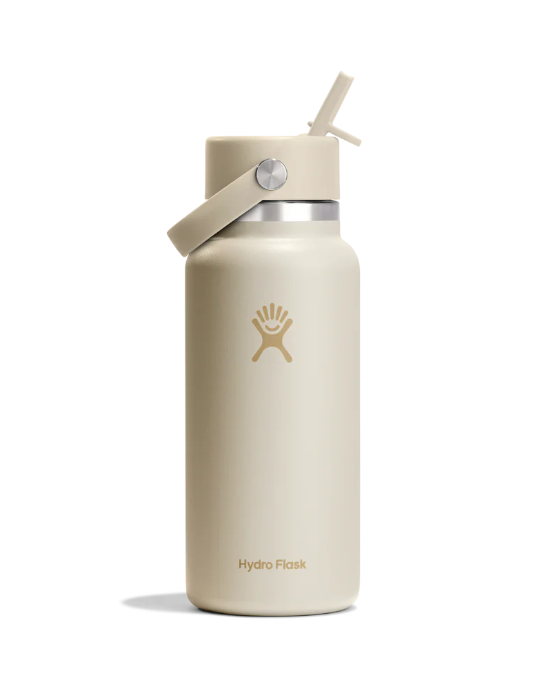 32oz Wide Mouth with Straw Cap - Coconut