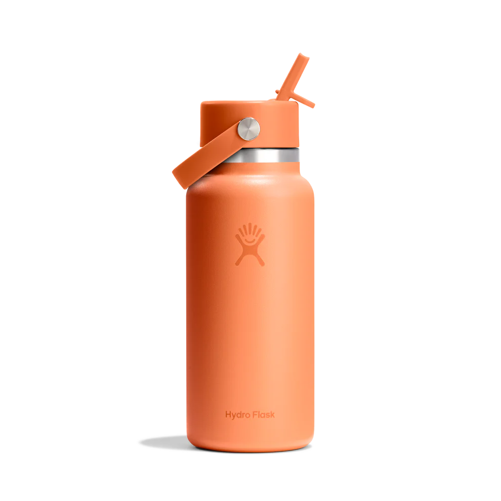 32oz Wide Mouth with Flex Straw Cap - Nectar Orange