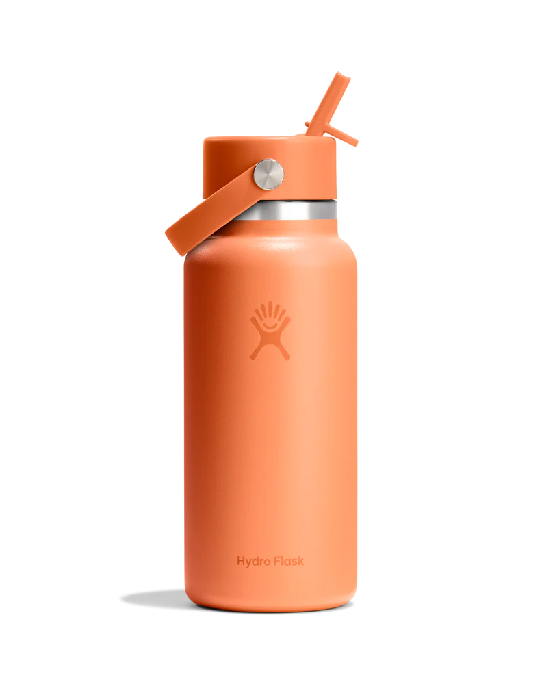 32oz Wide Mouth with Flex Straw Cap - Nectar Orange