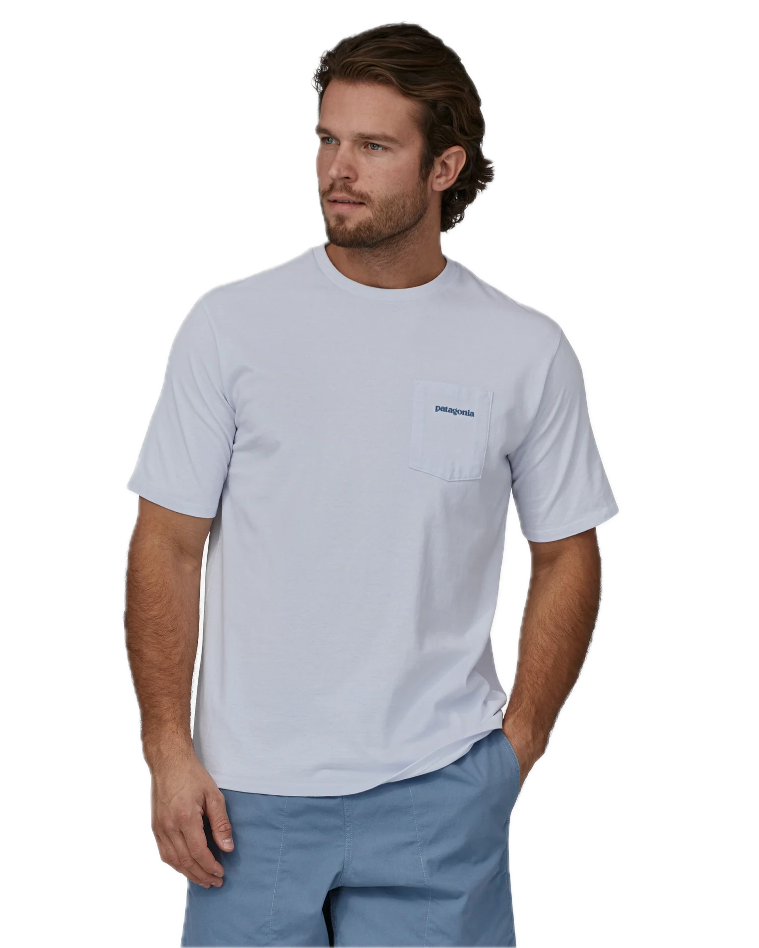  Boardshort Logo Pocket Responsibili-Tee® - White - Keel Surf & Supply