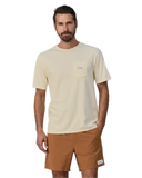  Water People Organic Pocket T-Shirt - Water People Banner: Undyed Natural - Keel Surf & Supply