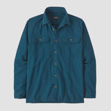Patagonia Men's Long-Sleeved Organic Cotton Midweight Fjord Flannel Shirt - Lagom Blue