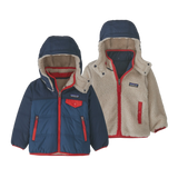 Patagonia Baby Reversible Tribbles Hoody - Stone Blue | Keel Surf & Supply