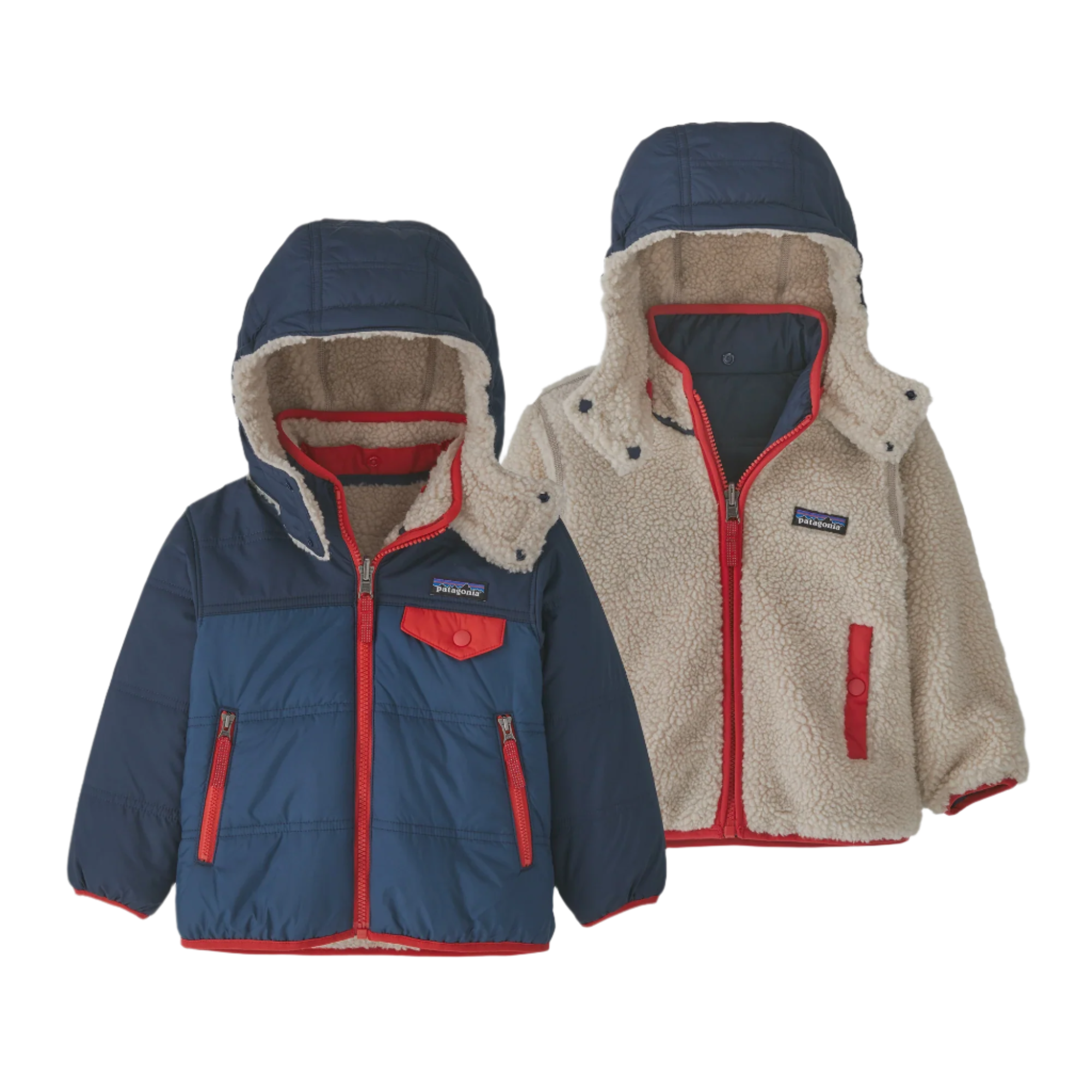 Patagonia Baby Reversible Tribbles Hoody - Stone Blue | Keel Surf & Supply