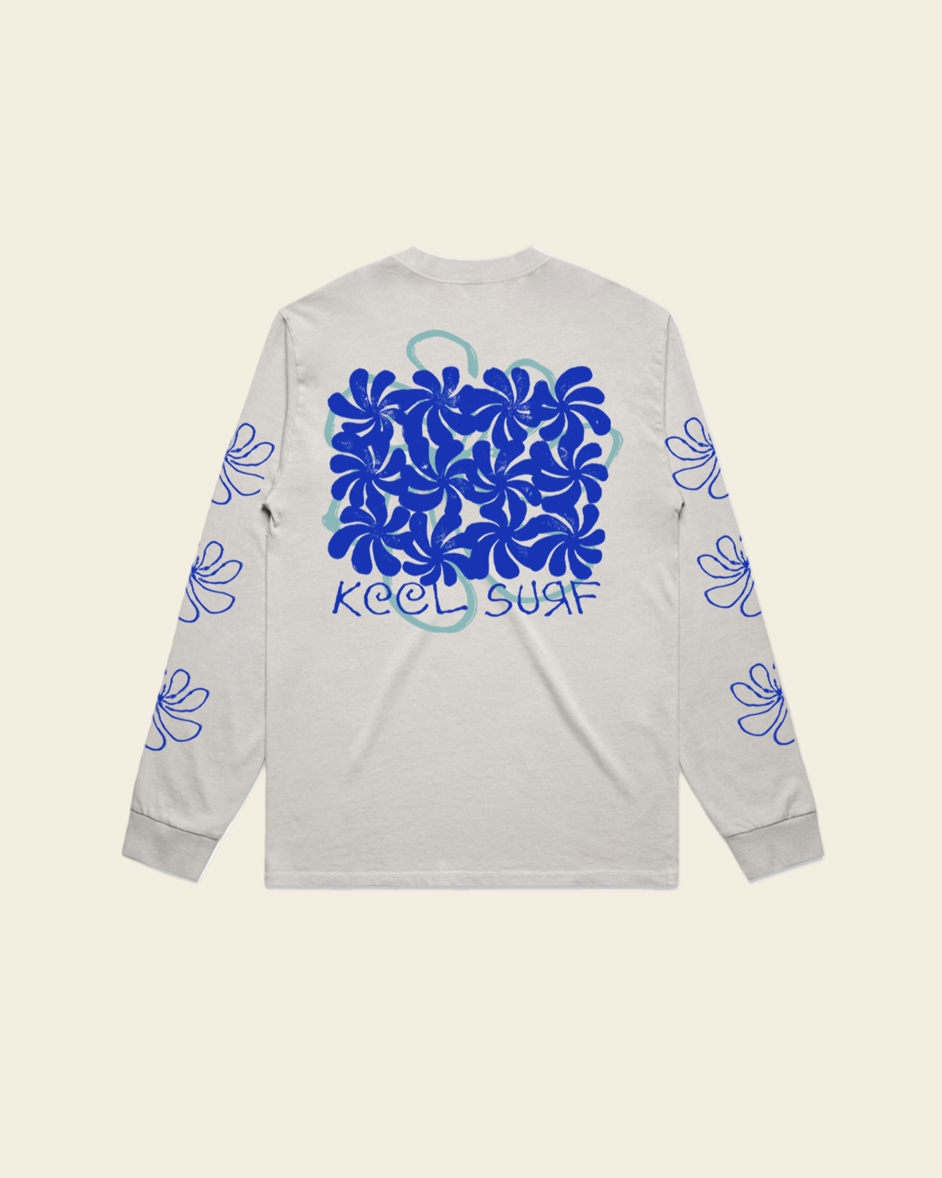 Flowers 2 LS Tee - Faded Bone