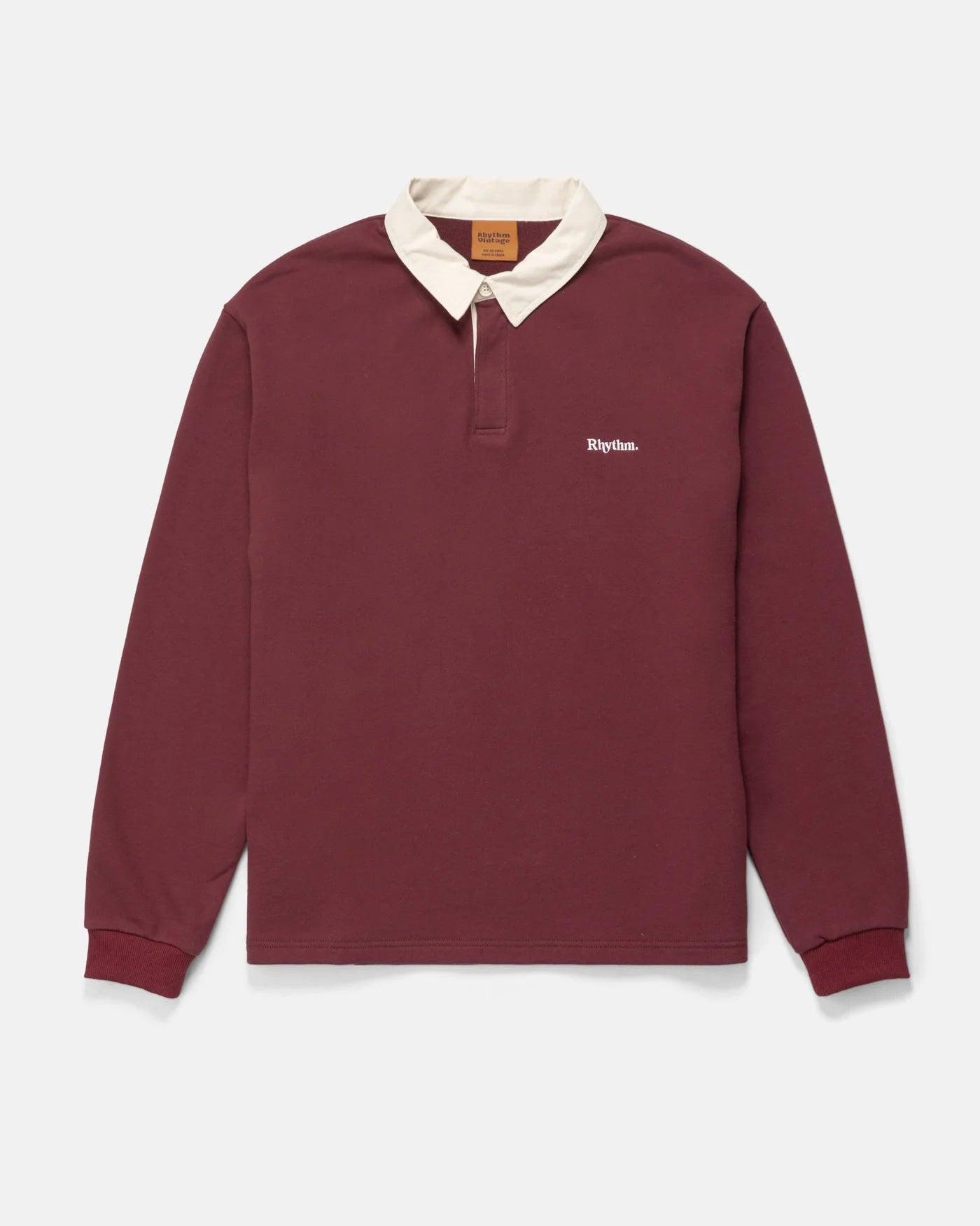 Rhythm Vintage Rugby L/S Polo - Merlot