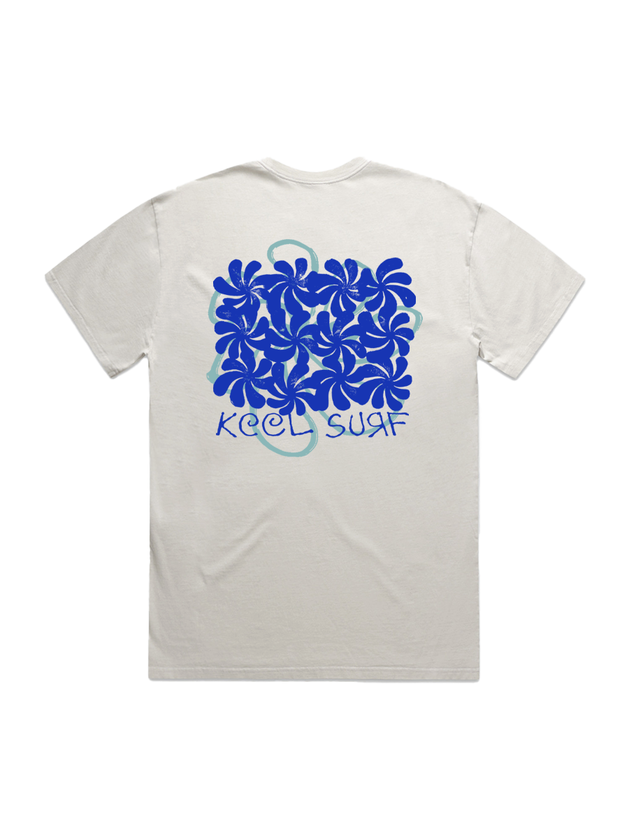 Flowers 2 Tee - Faded Bone