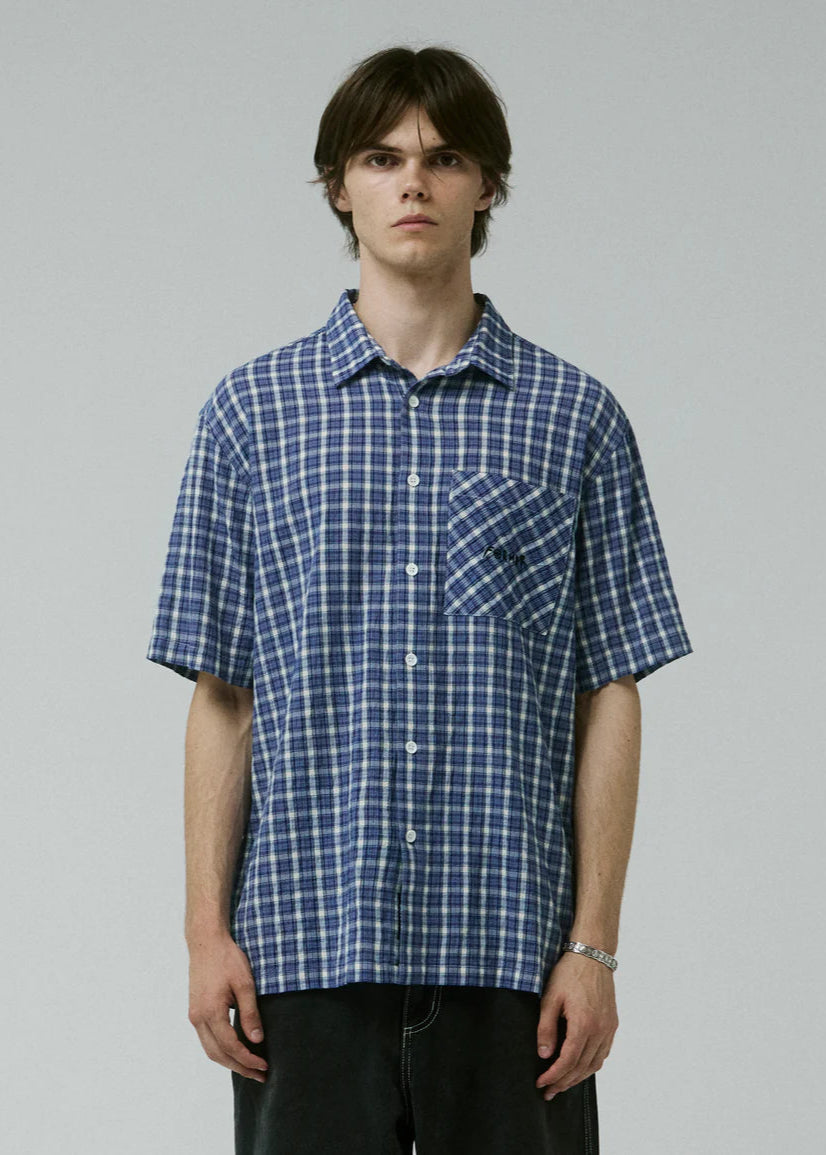 Former Manners Check SS Shirt - Vintage Navy | Keel Surf & Supply
