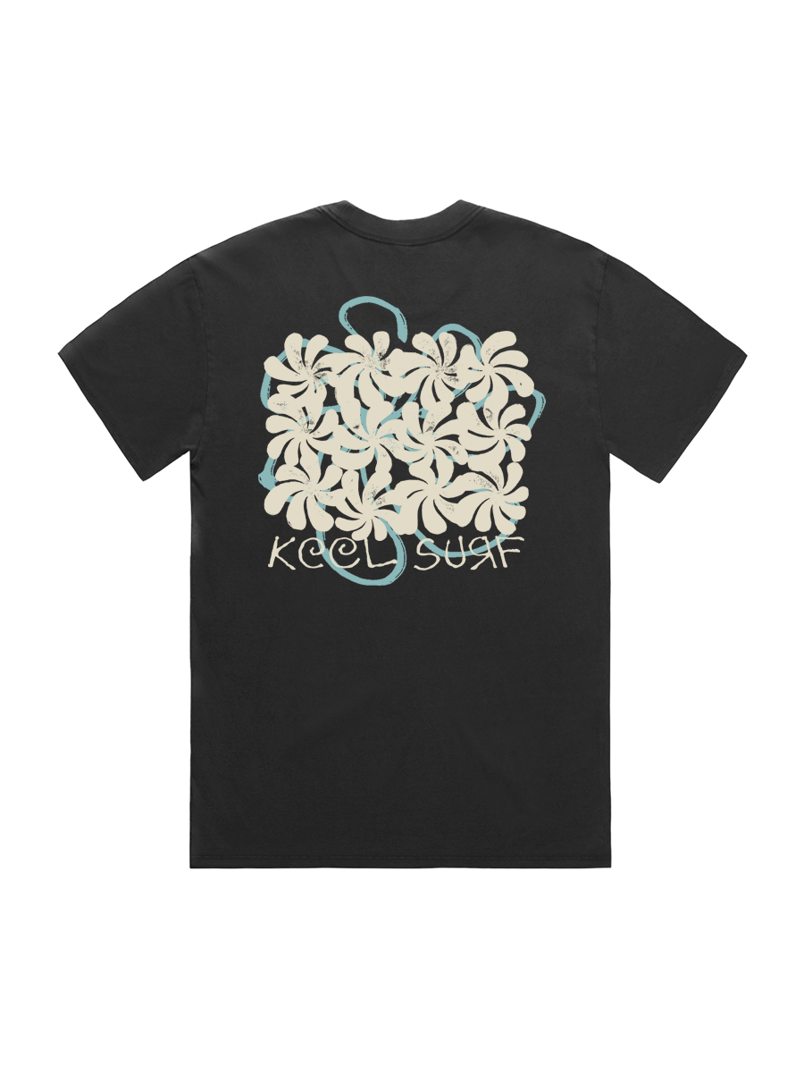 Flowers 2 Tee - Faded Black