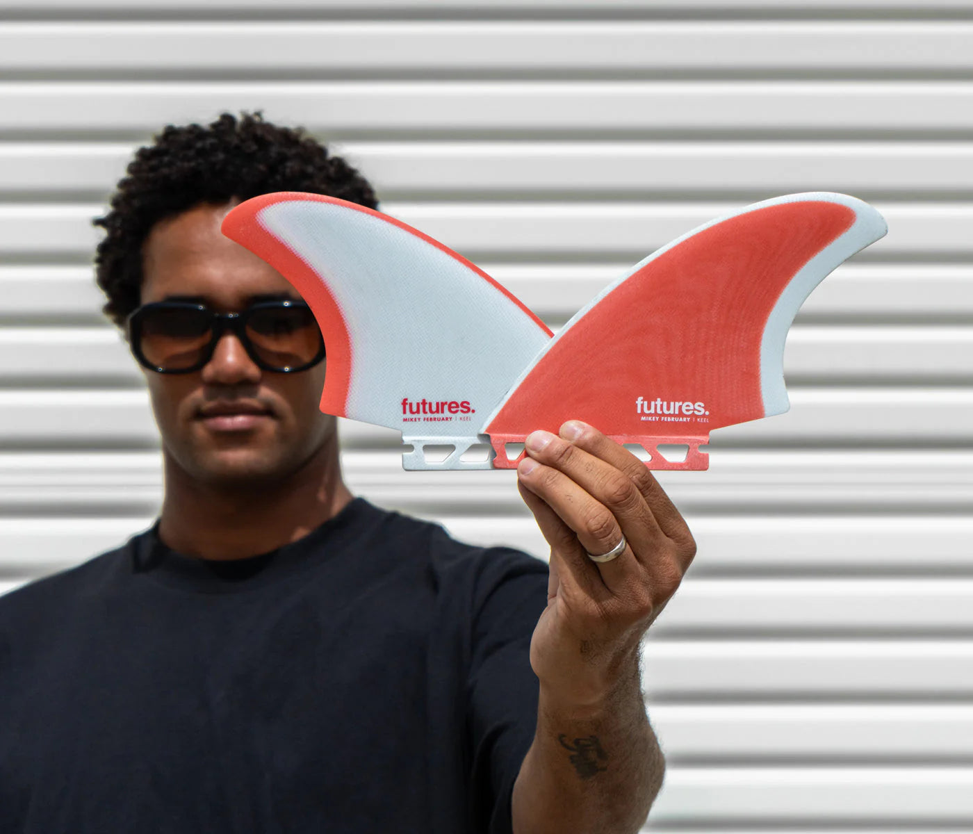 Futures Mikey February Keel - Red / Grey | Keel Surf & Supply