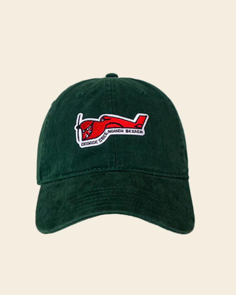 Greenough Airplane Logo Dad Hat - Dark Green