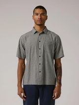 Former Reynolds Stripe SS Shirt - Black | Keel Surf & Supply