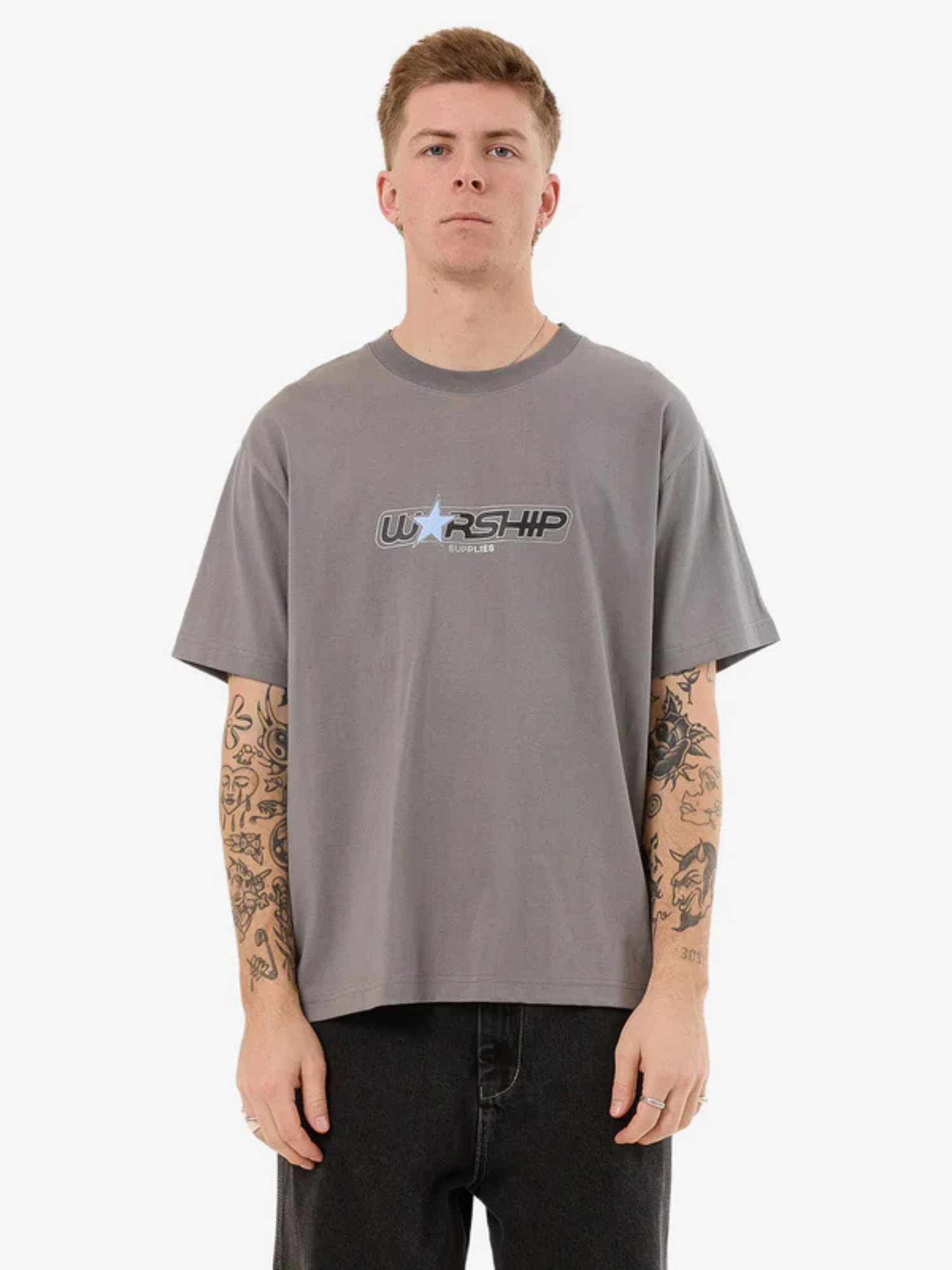Worship Delirium Tee - Steel Grey | Keel Surf & Supply