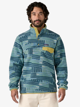 Patagonia Men's Lightweight Synchilla® Snap-T® Fleece Pullover - Quilty Fitz: Wetland Blue | Keel Surf & Supply