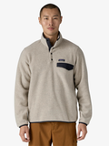 Patagonia Men's Lightweight Synchilla® Snap-T® Fleece Pullover - Oatmeal Heather w/Smolder Blue | Keel Surf & Supply