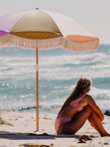 Salty Shadows Beach Umbrella ~ Peaches | Keel Surf & Supply
