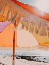 Salty Shadows Beach Umbrella ~ Peaches | Keel Surf & Supply