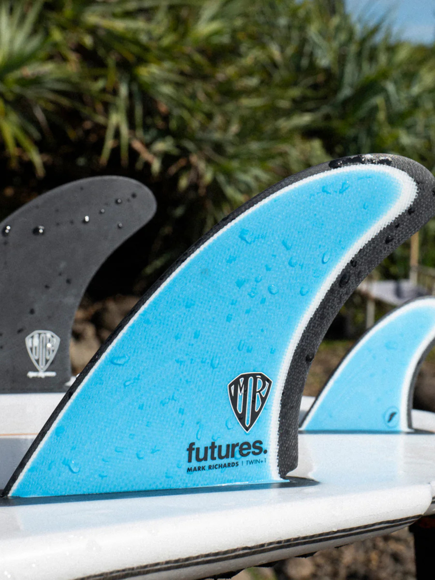 Futures Mark Richards Fiberglass Twin + 1 - Blue/White/Black | Keel Surf & Supply