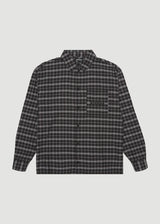 Afends Darkness - Long Sleeve Shirt - Black Check