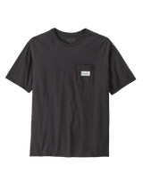  Men's Water People Organic Pocket T-Shirt - Water People Banner: Ink Black - Keel Surf & Supply