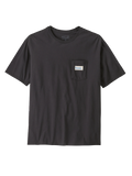  Men's Water People Organic Pocket T-Shirt - Water People Banner: Ink Black - Keel Surf & Supply