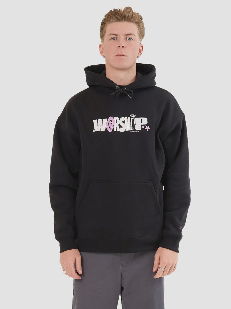 Worship Chico Pull Over Hood - Black