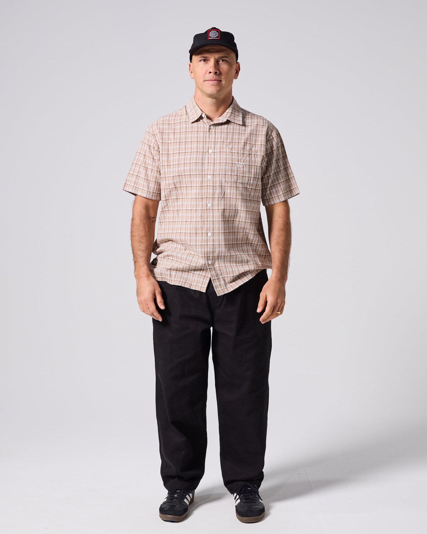 VV Check SS Shirt - Brown