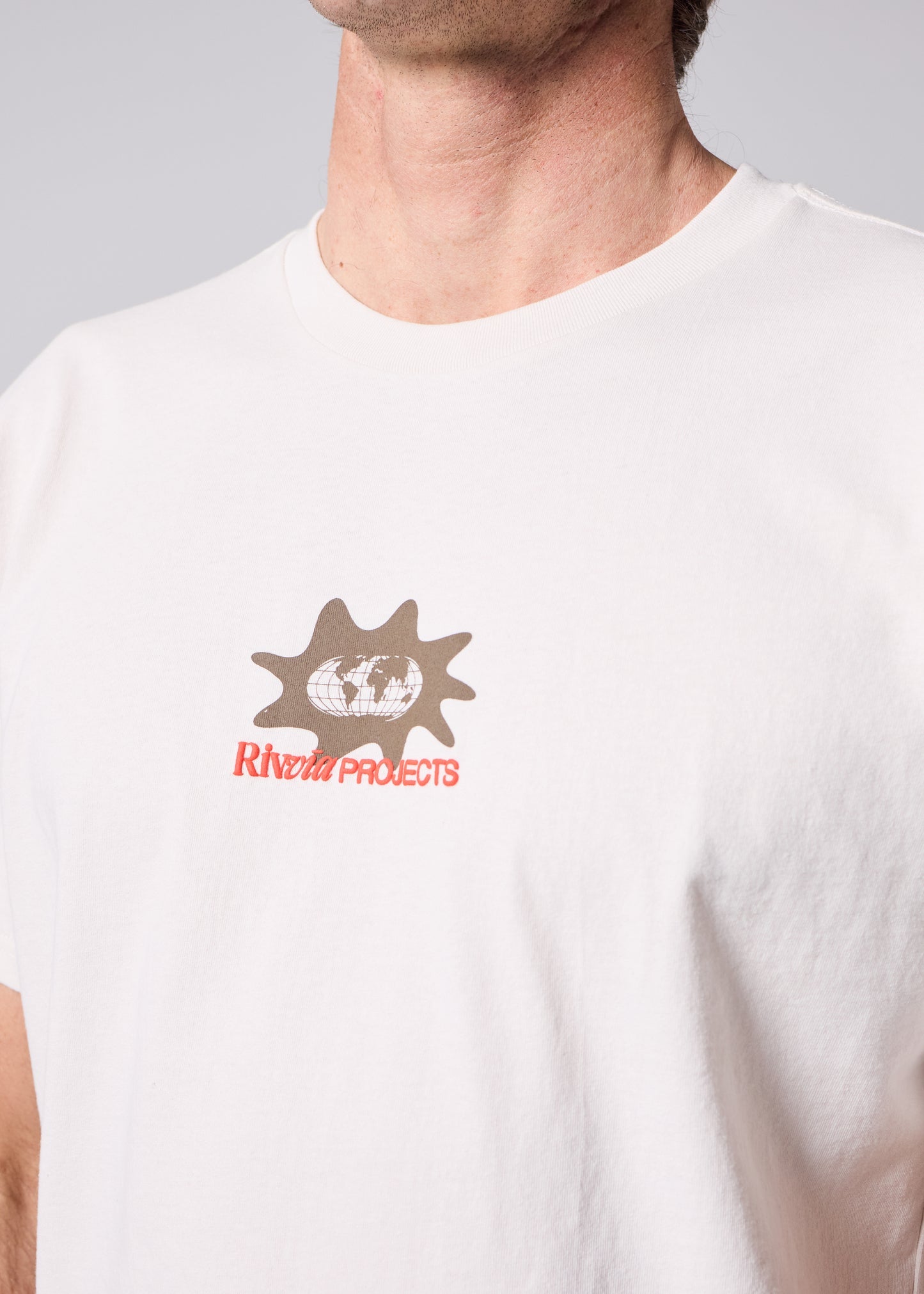 World Splat Relaxed Fit T-Shirt - Bone