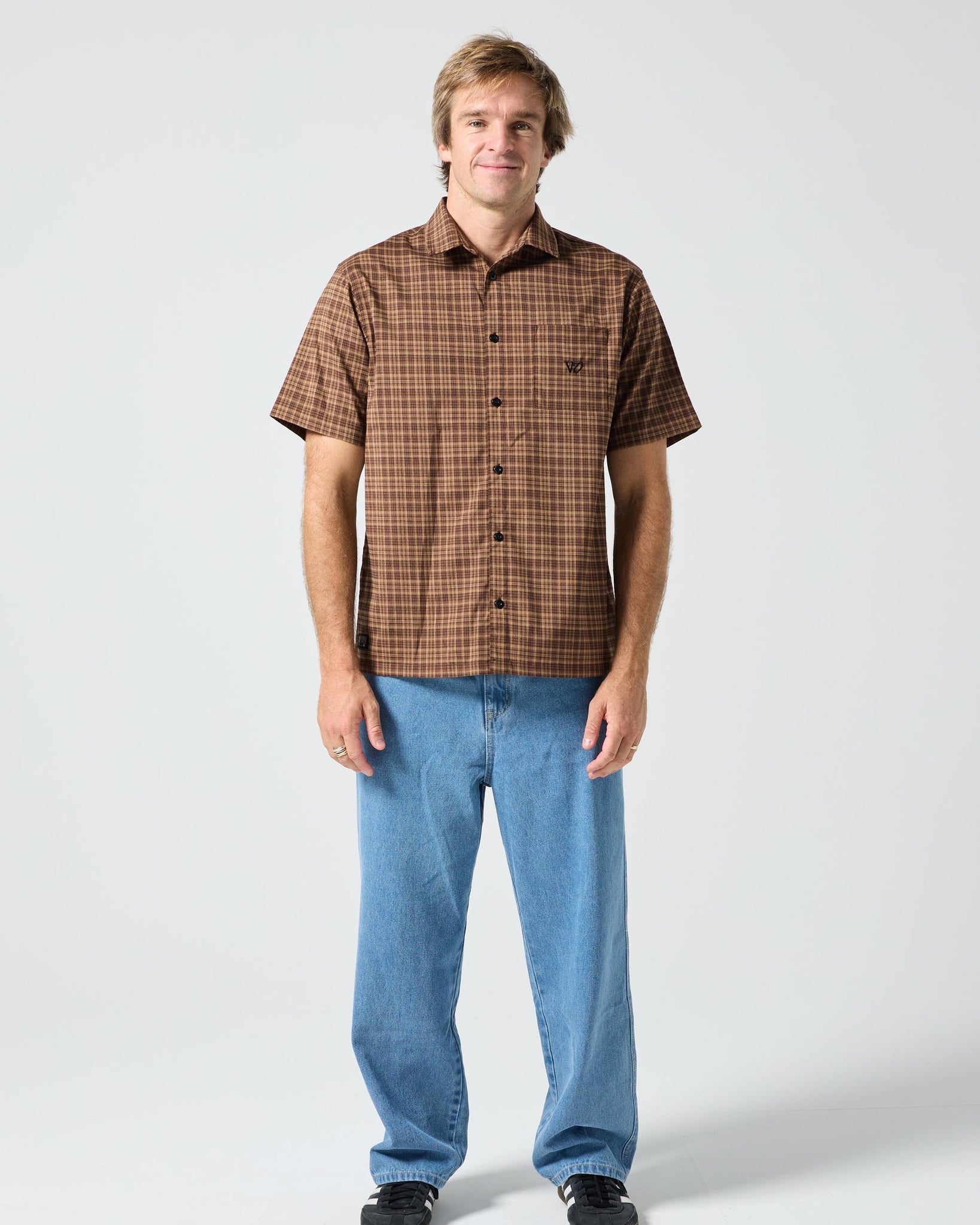 Projects Check Shirt - Brown Black