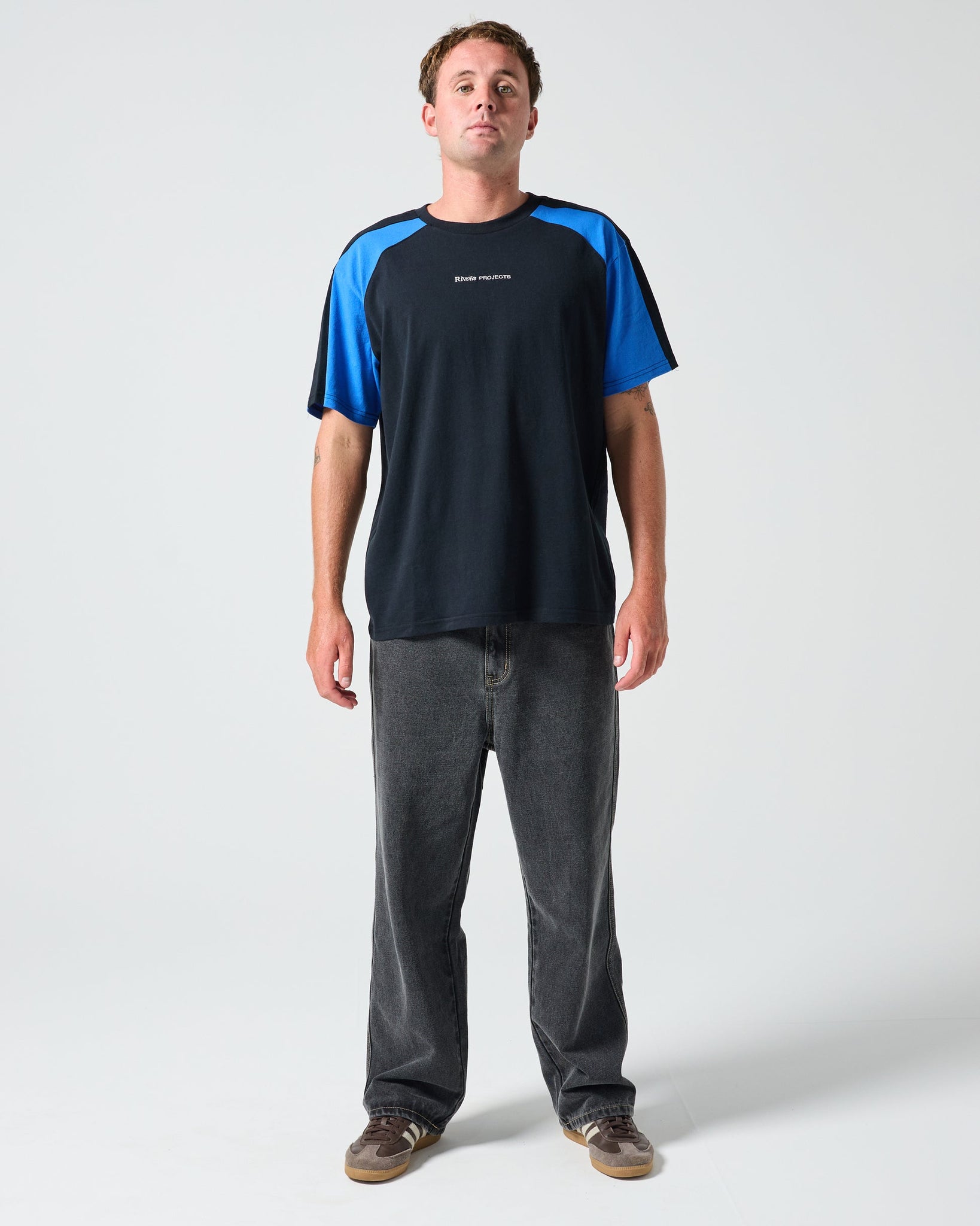 Passsage T- Shirt - Black/Blue