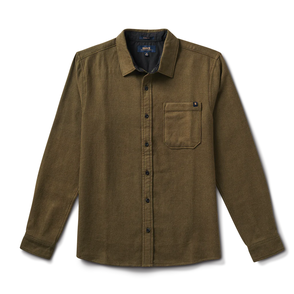 Roark Crossroads Organic Cotton Flannel - Dark Military