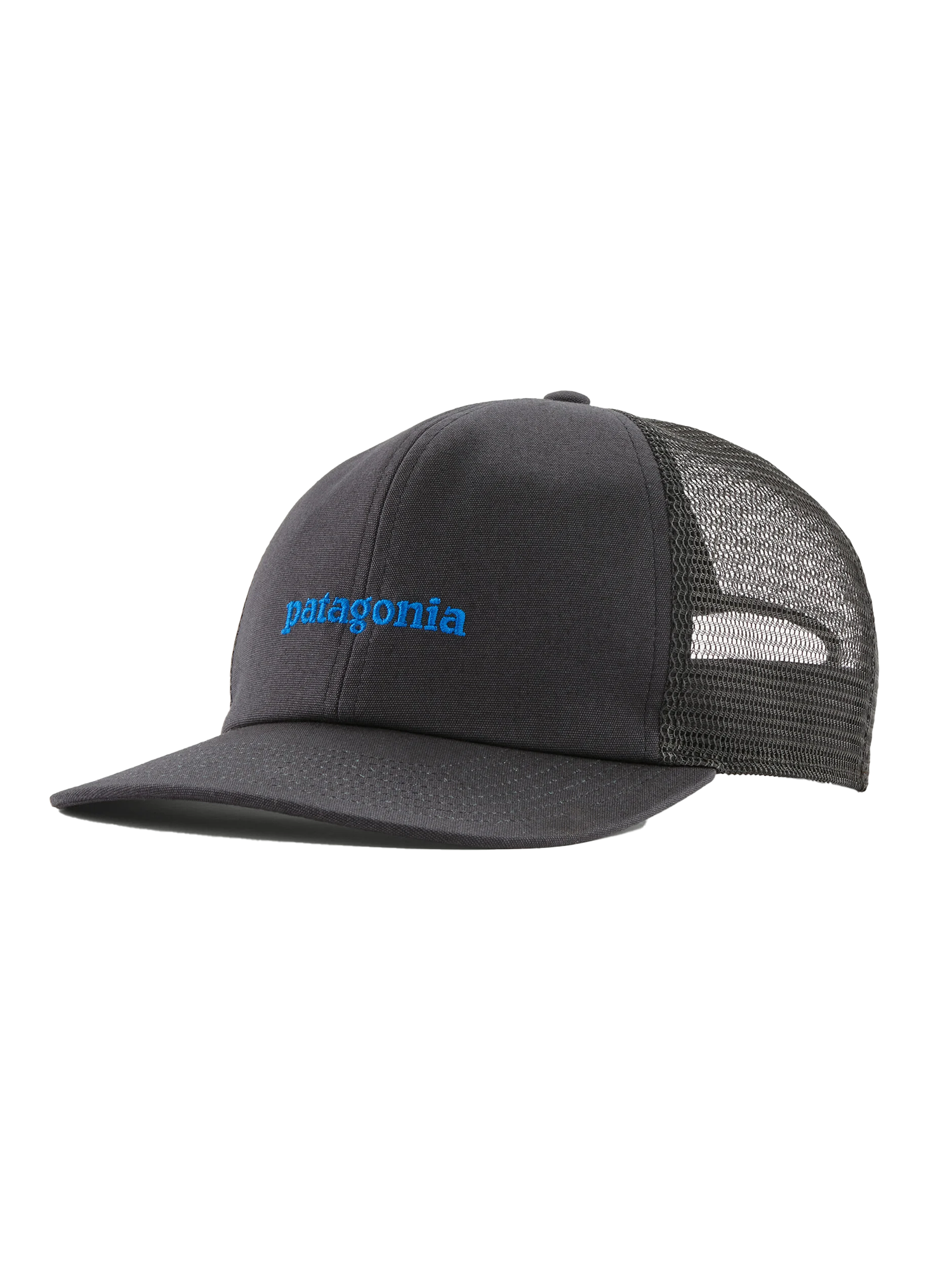Relaxed Trucker Hat: Text Logo - Ink Black